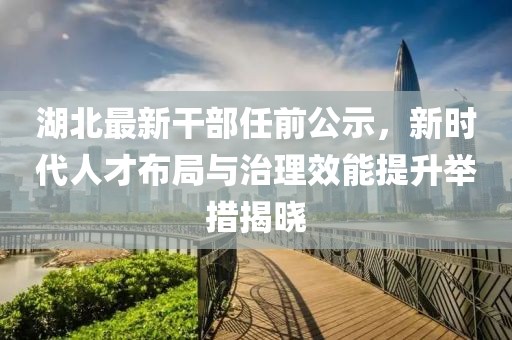 湖北最新干部任前公示，新時(shí)代人才布局與治理效能提升舉措揭曉