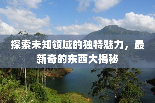 探索未知領(lǐng)域的獨(dú)特魅力，最新奇的東西大揭秘