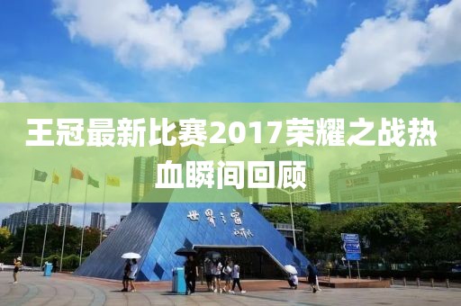 王冠最新比賽2017榮耀之戰(zhàn)熱血瞬間回顧