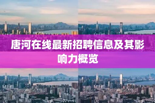 唐河在線最新招聘信息及其影響力概覽