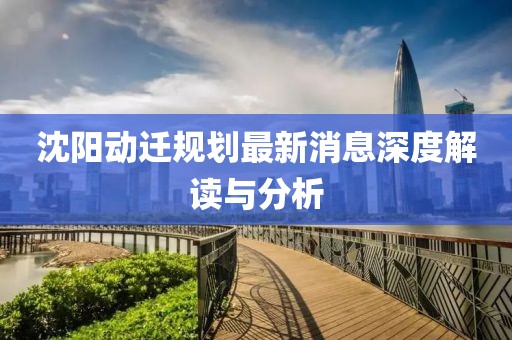 沈陽動遷規(guī)劃最新消息深度解讀與分析