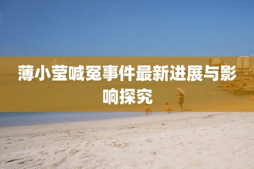 薄小瑩喊冤事件最新進展與影響探究