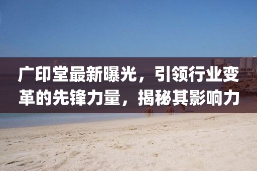 廣印堂最新曝光，引領(lǐng)行業(yè)變革的先鋒力量，揭秘其影響力