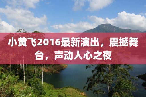 小黃飛2016最新演出，震撼舞臺(tái)，聲動(dòng)人心之夜