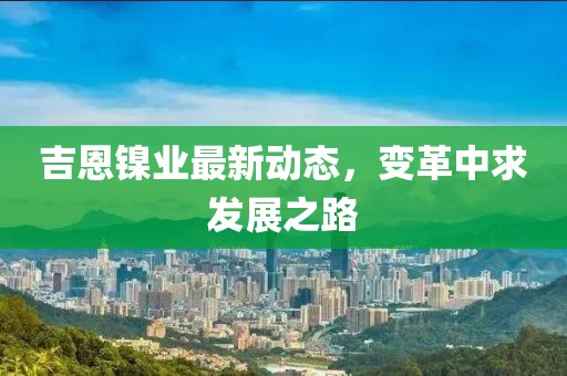 吉恩鎳業(yè)最新動態(tài)，變革中求發(fā)展之路