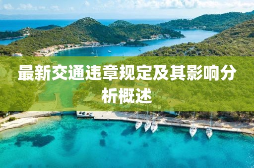 最新交通違章規(guī)定及其影響分析概述