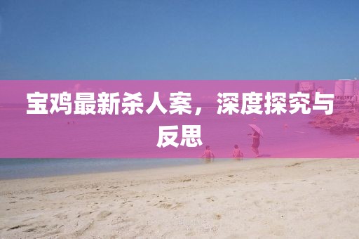 寶雞最新殺人案，深度探究與反思