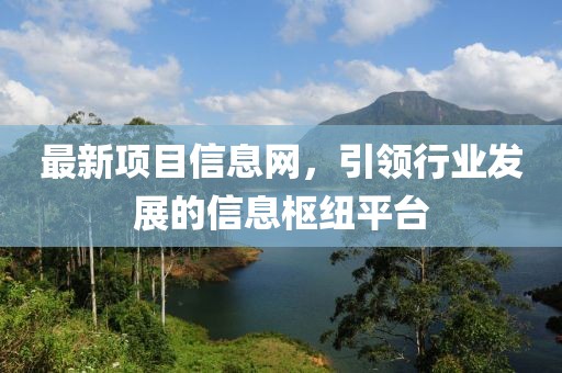 最新項(xiàng)目信息網(wǎng)，引領(lǐng)行業(yè)發(fā)展的信息樞紐平臺