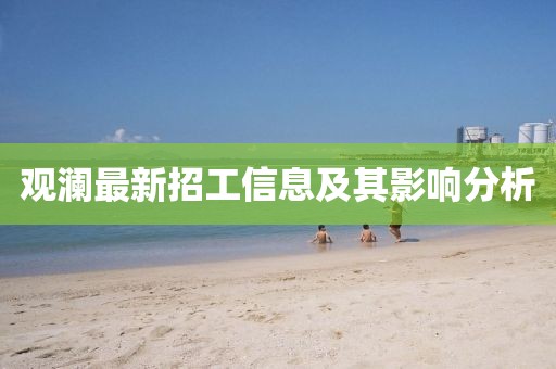 觀瀾最新招工信息及其影響分析