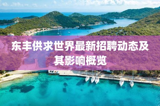東豐供求世界最新招聘動態(tài)及其影響概覽