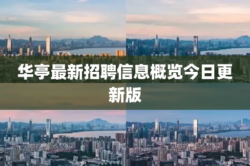 華亭最新招聘信息概覽今日更新版
