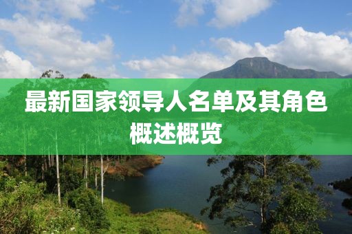 最新國家領(lǐng)導(dǎo)人名單及其角色概述概覽