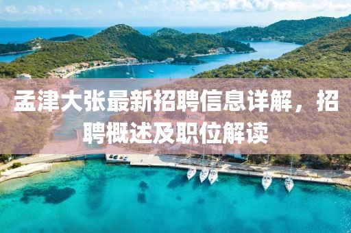 孟津大張最新招聘信息詳解，招聘概述及職位解讀