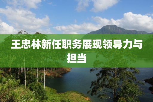 王忠林新任職務(wù)展現(xiàn)領(lǐng)導(dǎo)力與擔(dān)當(dāng)