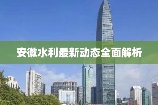 安徽水利最新動態(tài)全面解析