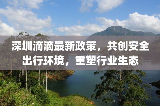 深圳滴滴最新政策，共創(chuàng)安全出行環(huán)境，重塑行業(yè)生態(tài)