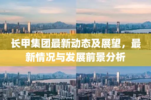 長(zhǎng)甲集團(tuán)最新動(dòng)態(tài)及展望，最新情況與發(fā)展前景分析
