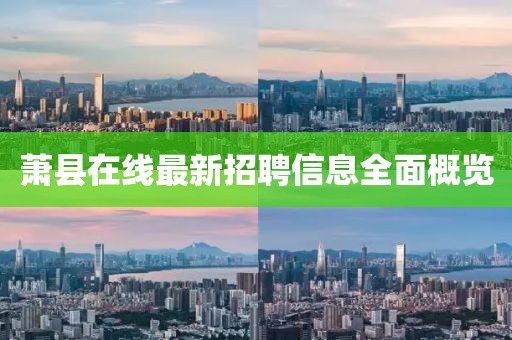 蕭縣在線最新招聘信息全面概覽