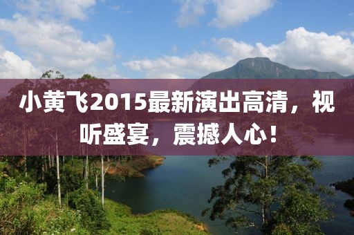 小黃飛2015最新演出高清，視聽盛宴，震撼人心！
