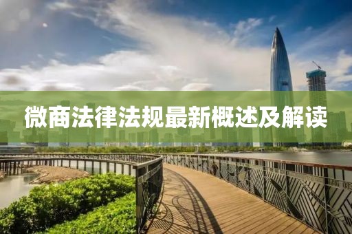 微商法律法規(guī)最新概述及解讀