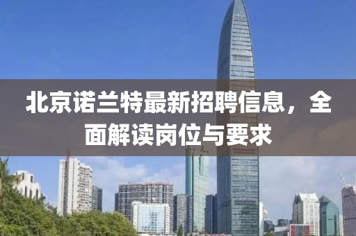 北京諾蘭特最新招聘信息，全面解讀崗位與要求