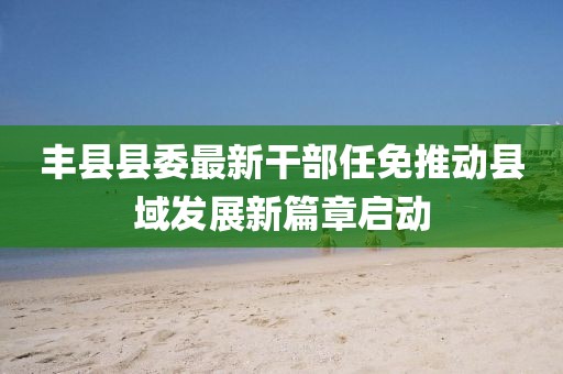 豐縣縣委最新干部任免推動縣域發(fā)展新篇章啟動