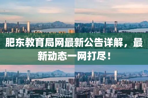 肥東教育局網(wǎng)最新公告詳解，最新動態(tài)一網(wǎng)打盡！