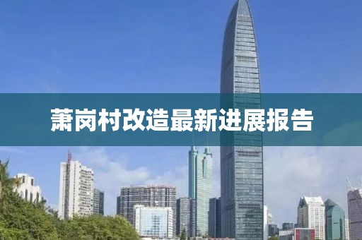 蕭崗村改造最新進展報告