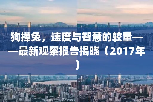 狗攆兔，速度與智慧的較量——最新觀察報(bào)告揭曉（2017年）