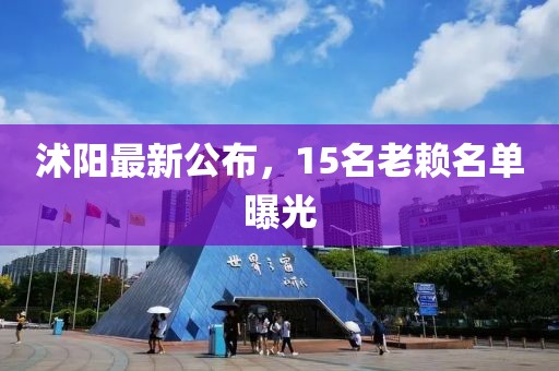 沭陽最新公布，15名老賴名單曝光