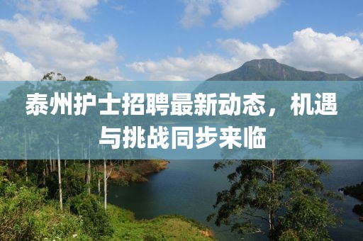 泰州護(hù)士招聘最新動(dòng)態(tài)，機(jī)遇與挑戰(zhàn)同步來(lái)臨