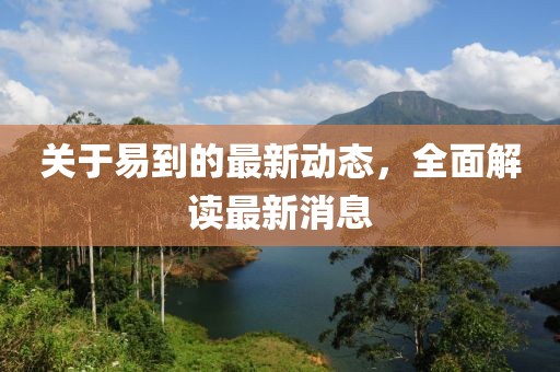 關(guān)于易到的最新動態(tài)，全面解讀最新消息