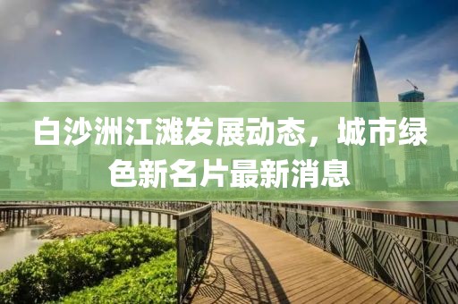 白沙洲江灘發(fā)展動態(tài)，城市綠色新名片最新消息