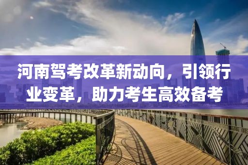 河南駕考改革新動(dòng)向，引領(lǐng)行業(yè)變革，助力考生高效備考