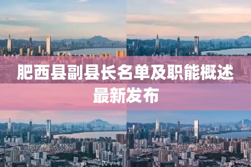 肥西縣副縣長名單及職能概述最新發(fā)布