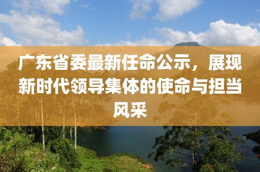 廣東省委最新任命公示，展現(xiàn)新時代領(lǐng)導(dǎo)集體的使命與擔(dān)當(dāng)風(fēng)采