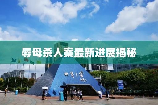 辱母殺人案最新進(jìn)展揭秘