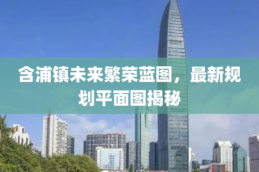 含浦鎮(zhèn)未來繁榮藍(lán)圖，最新規(guī)劃平面圖揭秘