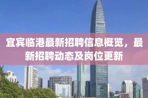 宜賓臨港最新招聘信息概覽，最新招聘動態(tài)及崗位更新