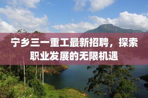 寧鄉(xiāng)三一重工最新招聘，探索職業(yè)發(fā)展的無(wú)限機(jī)遇