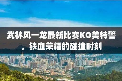 武林風(fēng)一龍最新比賽KO美特警，鐵血榮耀的碰撞時刻