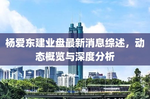 楊愛東建業(yè)盤最新消息綜述，動態(tài)概覽與深度分析