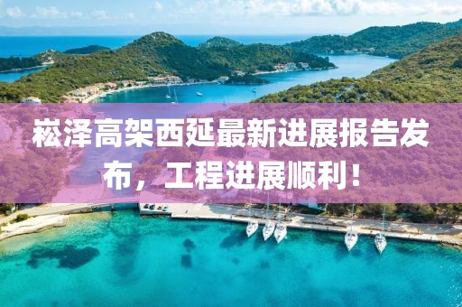 崧澤高架西延最新進展報告發(fā)布，工程進展順利！