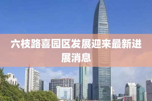 六枝路喜園區(qū)發(fā)展迎來(lái)最新進(jìn)展消息