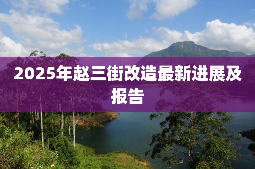 2025年趙三街改造最新進展及報告