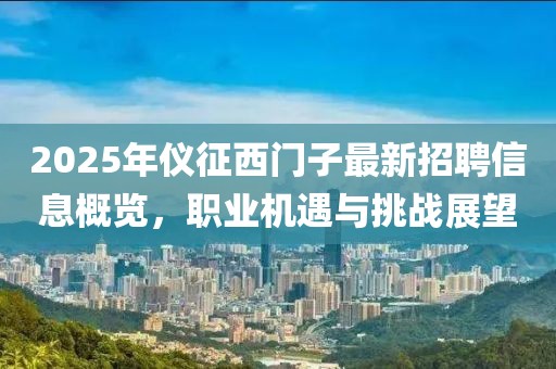 2025年儀征西門(mén)子最新招聘信息概覽，職業(yè)機(jī)遇與挑戰(zhàn)展望