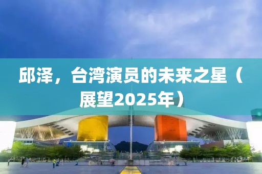 邱澤，臺灣演員的未來之星（展望2025年）