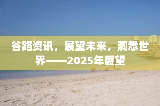 谷路資訊，展望未來，洞悉世界——2025年展望