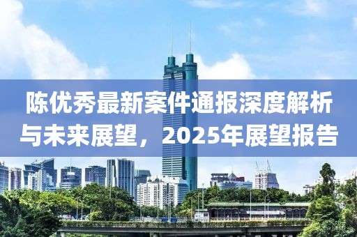陳優(yōu)秀最新案件通報(bào)深度解析與未來展望，2025年展望報(bào)告