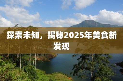 探索未知，揭秘2025年美食新發(fā)現(xiàn)